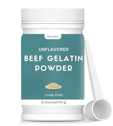 6 oz Beef Gelatin Powder Unflavored, Natural Thickener, Rich in Collagen, Used in Jellies, Puddings, Candies, Dairy Products, Jams and Other Foods