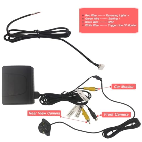 radar inverso Auto Video Sensore di Parcheggio 8 Telecamera di parcheggio Backup Reverse Backup Radar Detector Con Monitor Anteriore Auto Parcheggio Reverse Radar (Blu)