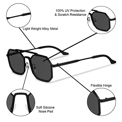 Buy DEXENT COLLECTION 100 UV Protected Hexagonal Sunglasses For Men