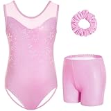 Ensemble complet de trois pièces : livré avec un justaucorps sans manches, un short assorti et un élastique à cheveux. Les pièces assorties assurent un look soigné et professionnel pour toute performance de gymnastique ou de danse. L'ensemble est idéal pour diverses activités, y compris la gymnastique, la danse, le ballet, le yoga et le sport.