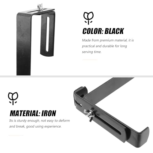 Gancho para colgar macetas de hierro negro HOMOCONO ajustable para balcones 4