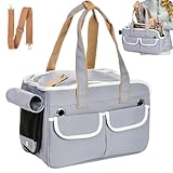 Covzoe Collapsible Pet Carrier, Soft Sided Cat Carrier for Small Cats up to 12 Lbs, Airline Approved Portable Pet Travel Bag with Shoulder Strap, Mesh Top Load Small Dog Carrier Bag for Outdoor