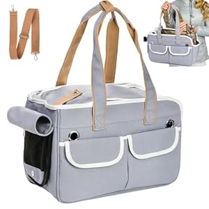 Collapsible Pet Carrier, Soft Sided Cat Carrier for Small Cats up to 12 Lbs, Airline Approved Portable Pet Travel Bag with Shoulder Strap, Mesh Top Load Small Dog Carrier Bag for Outdoor