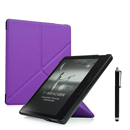Capa Origami para Kindle Oasis, serve apenas para Kindle Oasis de 7 polegadas (10ª geração, versão 2019 e 9ª geração, versão 2017), caneta touch screen