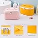 KITENROM Makeup Bag Portable Travel Cosmetic Bag with Brush Holder，Waterproof Make Up Bag For Women with Handle Yellow