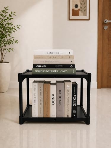 Image of YouCopia 1 Tier Book Self Portable Book Shelf, Kids Books Racks for Home Plastic, Bookshelf for Home, Book Shelves, Stand, Organizer, Book Rack for Study Room /Library /Bedroom New