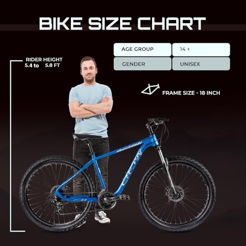 Image of CROW - Fusion 24 speed best gear cycle |cycle for boys 12 to 15 years +| bicycle for adults /men /boys| bycycles for mens adult 27.5 inchinches | Aluminium frame | lockout suspension fork & Dual disc brake