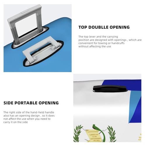 Travel Luggage Cover Half Guatemala Half El Salvador Flag Fashion Washable Baggage Suitcase Protector Fit For Luggage X-Large4