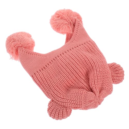 Totority Boy Girl Knitted Winter Hat with Cute Bear Ears Windproof and Warm Boy Girl Cap for Cold Weather Soft and Comfortable Ear Protection for Outdoor Adventures Pink s