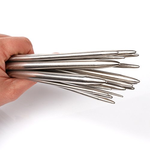 Image of Z-COLOR 11 Sizes 55Pcs 7.9 inch Double Pointed Stainless Knitting Needles Set 2 MM -6.5 MM