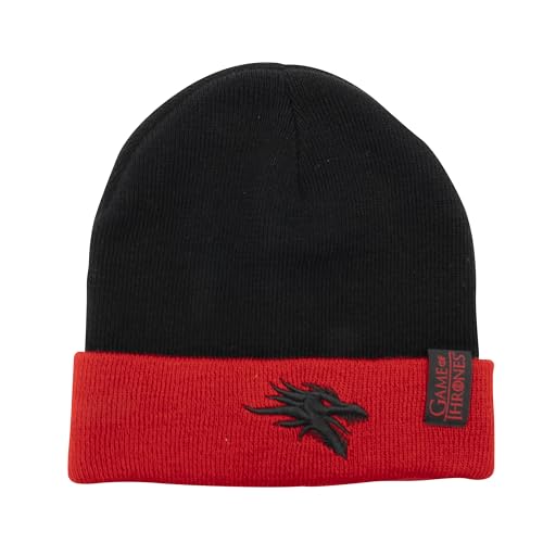 Bonnet Game of Thrones ABYSTYLE avec logo brodé tricot noir pour fan