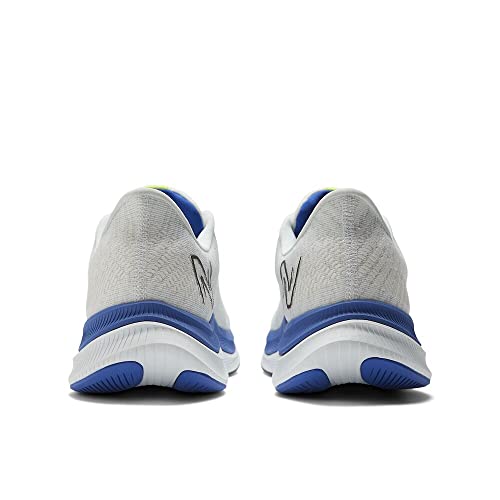 New Balance New Balance Men's FuelCell Propel V4 Running Shoe, White/Marine Blue/Thirty Watt, 7