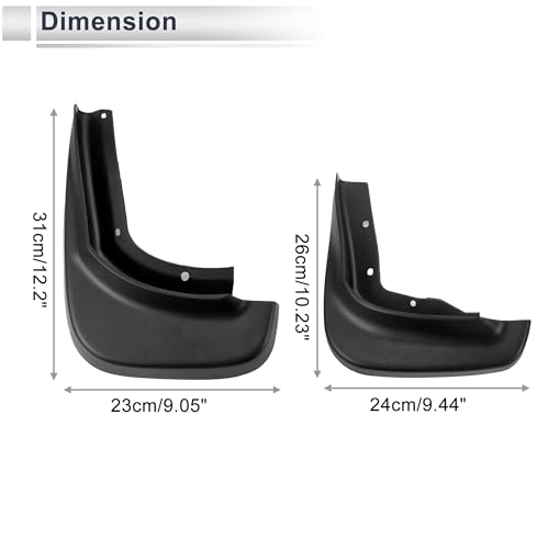 Image of X AUTOHAUX 1set Front and Rear Mud Flaps Splash Guards Mud Guards for Volvo XC60 2010-2014 W /Mount Accessories