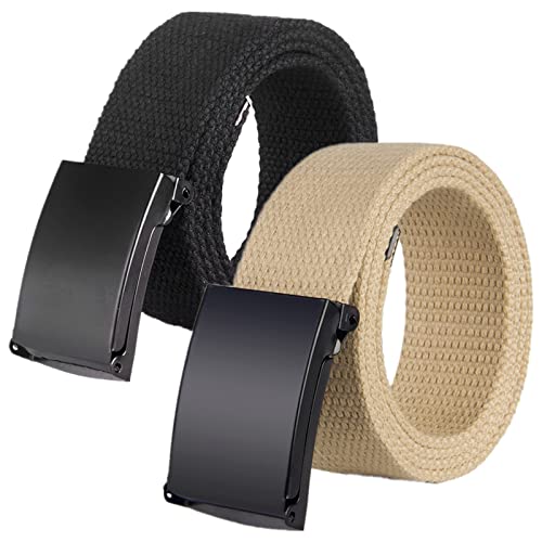 Belts for men Braided Belt,Mens Canvas Web Belt, Adjustable Cut to Fit Size Up to 69