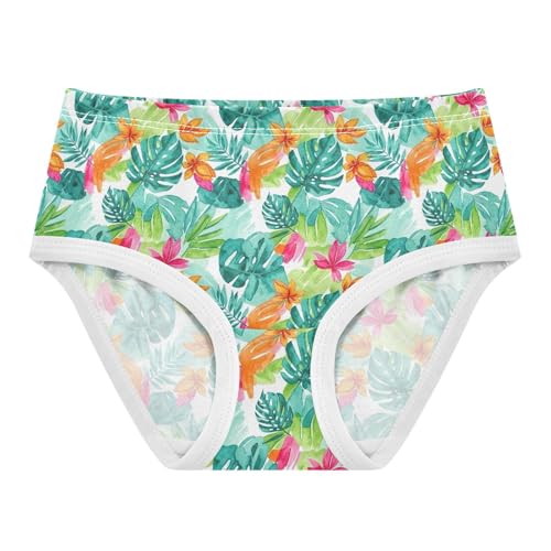 Girls Underwear Toddler 2t Cotton Girl Panties Cute Animal Undies Kids Briefs Tropical Leaves Green