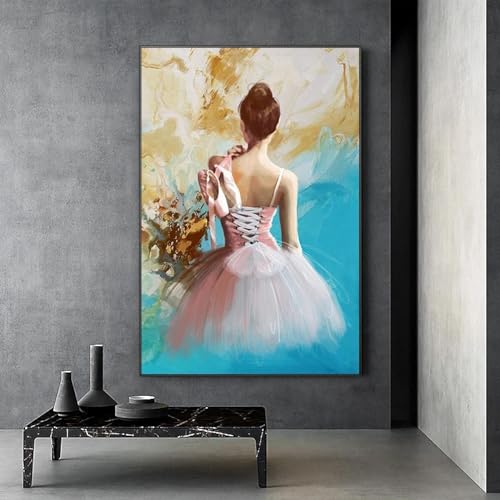 Peinture de ballerine 40x60cm avec cadre interne pour décorer un salon vide