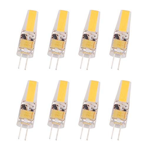 8 X g4 Bombilla Led 2700K Blanco Cálido, Equivale lampara halogena 2 pin 12v 20w, B4U Decorativas Bombillas Mini de Bajo Consumo, Hasta 30000 Horas, Sin Parpadeo[Clase de Eficiencia Energética A++]