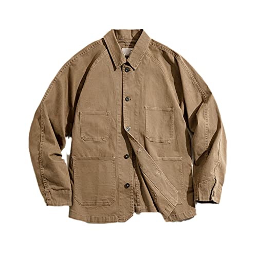 Veste vintage en coton Kelsiop d'une élégance brute et finitions épurées