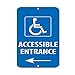 Accessible Entrance Left Arrow Parking Sign Vinyl Sticker Decal 8