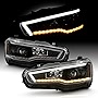 AKKON - Fits 2008-2017 Mitsubishi Lancer 08-15 Evolution LED Tube Running Sequential Signal Halogen Projector Chrome Headlights