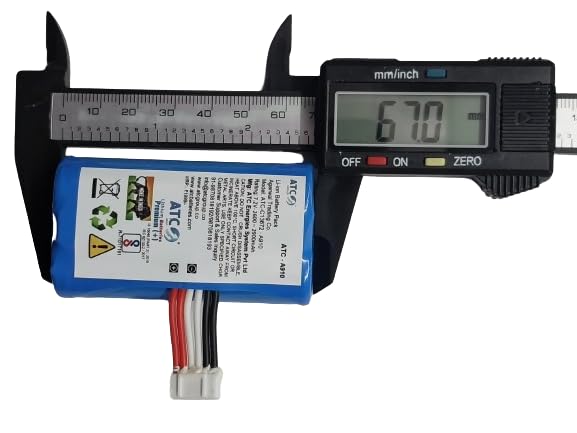 Battery length measurement 67.0 mm