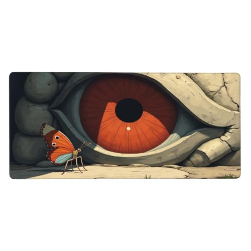 Grand tapis de souris de jeu rétro caoutchouc imprimé pour clavier PC de bureau