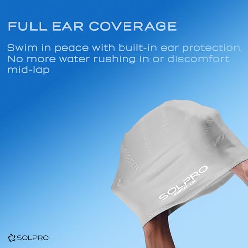 Image of Solpro Sunset Cay Unisex Swimming Cap|for Men,Women,Boys,Girls,Athletes,Swimmers|for Training,Competition in Swimming Pool,Water Sport,Beach,Water Park & Activties|One Size Fits All
