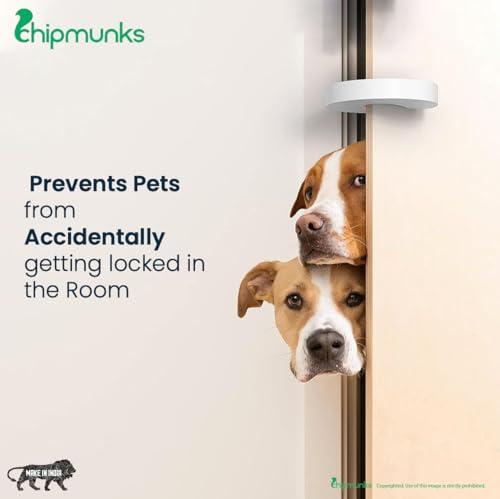 Image of Chipmunks Baby Proofing Finger Pinch Door Guard for Kids Safety, Made in India, Door Stopper Guard for Accidental Door Lock & Slamming for Child, Babies & Pet Safety (White, Pack of 6)