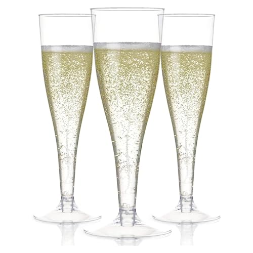 prestee clear plastic champagne flutes disposable (1 count)