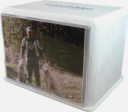 Classic White Handmade Pet Cremation Urn Keepsake (Large, white)