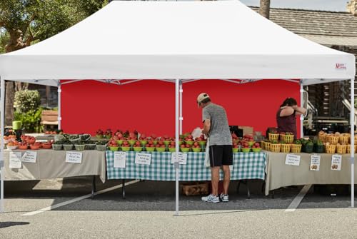 Image of MASTERCANOPY 10x20 Pop Up Canopy Sidewall Only 1-Pack Red