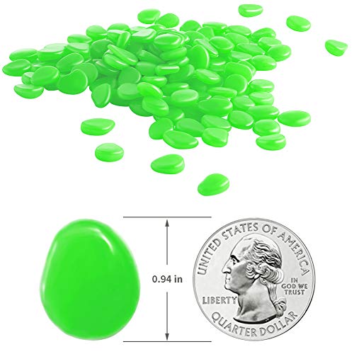 Glowing stones green