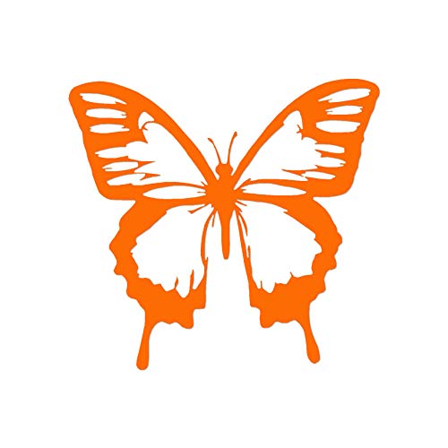 Image of Decorative Decal - Butterfly Monarch 4 inch x 3.75 inch - Orange - Vinyl Sticker
