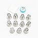 Russian Piping Tips - 17 Piece Cake Baking Supplies - Decorating Set - 11 Icing Nozzles - 5 Pastry Disposable Bags & 1 Coupler - 2 tips -Extra Large Decoration Kit -Tangchu Tips