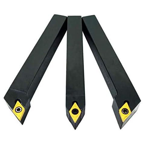 3PCS 1/2" CNC Lathe Carbide Turning Tools Indexable Holder Set SDNCN1212H07 + SDJCL1212H07 + SDJCR1212H07 with 3PCS DCMT21.51 Indexable Carbide Turning Insert…… Cover