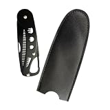 B Baosity Peine de Barba Plegable Peine para Peine Compacto de Bolsillo Abrebotellas Acero Inoxidable Apto para Hombre Regalo Aniversario 16cm