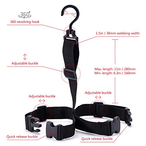 Bassdash Fishing Wader Boot Hanger Adjustable Strap For Storage Drying #TOP2