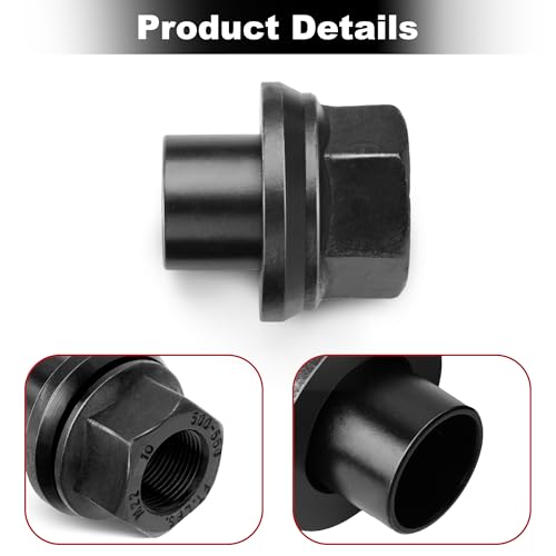 Image of 6PCS Two-Piece 19mm Sleeve Flanged Wheel Lug Nuts, M22x1.5 Hex 33mm for Heavy Duty Truck Semi Truck Fit Steel Dual Wheels with Hub Piloted Seat & 26mm Bolt Hole Size (6)
