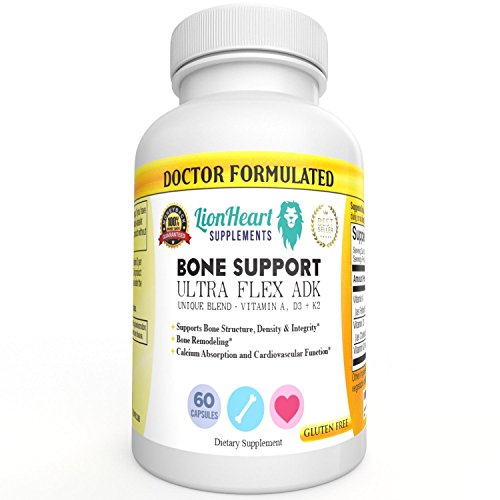 LionHeart Supplements - Vitamins ADK supplement - Bone Support Structure - Dr Formulated - Vitamin D3 & K2 (MK-7) - 60 Veg Caps LionHeart Supplements - Vitamins ADK supplement - Bone Support Structure - Dr Formulated - Vitamin D3 & K2 (MK-7) - 60 Veg Caps