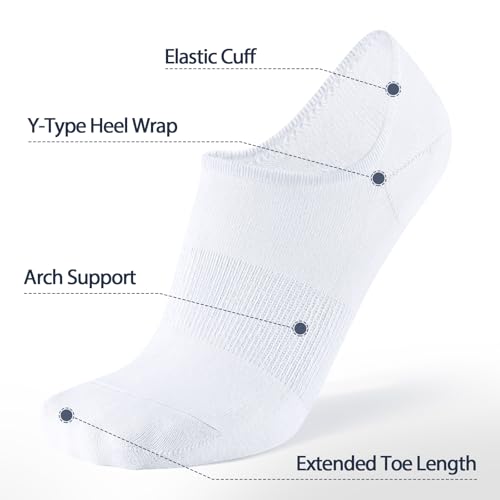 SIXDAYSOX No Show Socks Men 6/8 Pack Short Cotton Ankle Socks Size 10-13/13-15 with Arch Support2