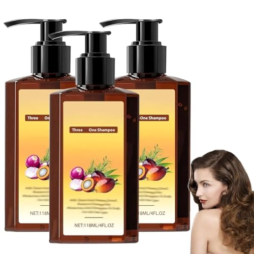 Genérico Champú Acondicionador Nutritivo, ChampúS Y Acondicionador De Cebolla Y Romero, Champú Hidratante Reparador. Nutre E Hidrata, Fortalece Las RaíCes Y Aporta Brillo,3pcs
