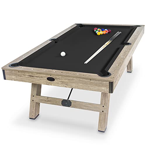 GoSports 8 ft Pool Table with Rustic Brown Wood Finish - Modern ...