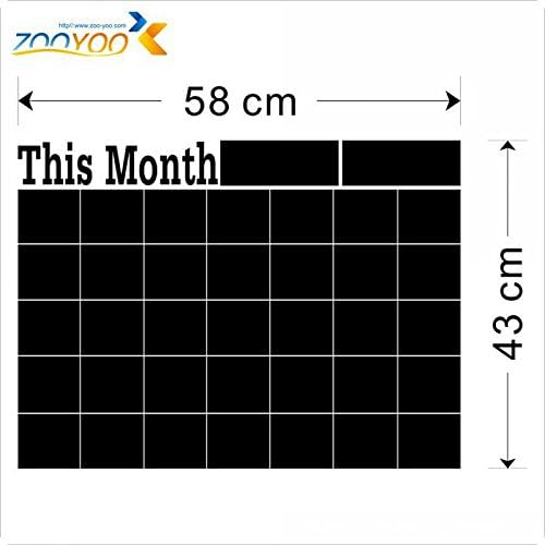 Monthly Planner Blackboard Wall Decal