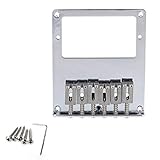 Musiclily Pro 54mm Humbucker Telecaster Bridge with 6 Stainless Steel Saddle for Tele Style Electric Guitar, Chrome