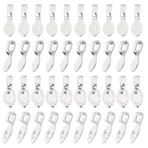 Hobbspring 40Pcs Small Pendant Bails