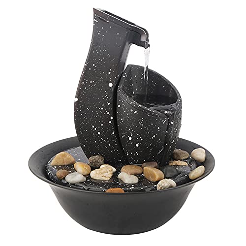 Pevsco Buddha Statue,Indoor Water Fountain Tabletop Fountains Portable Desktop Usb Zen Meditation Fountain Ornament With Irregular Stones And Decorative Led Lights, For Home Bedroom Office Decor #TOP1