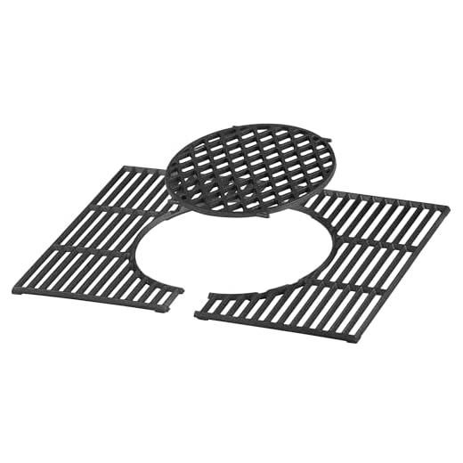 BBQ-Toro Gusseisen Grillrost System 60 x 44 cm | Rost-in-Rost Gussrost Grill, Gusseisen Einsatz Holzkohlegrill | Gusseisenrost, Grill Zubehör, Gitterrost Eckig, Grill Einsatz, Gussgrillrost für BBQ