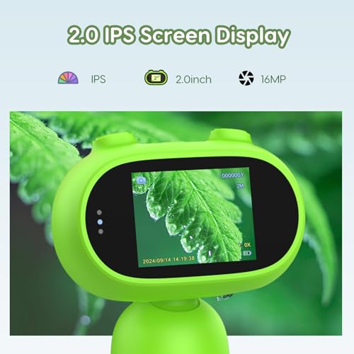 Image of Hayve Handheld Digital Microscope for Kids 1000X CM4 Pocket Microscope | 16MP, 2inch IPS Screen, 8 LEDs, PC View, 8GB TF Card, Birthday Gifts Boys Girls Ages 3-12