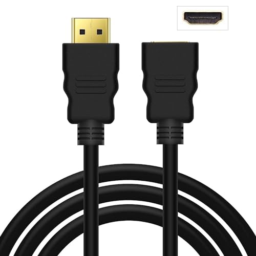 Image of 100FIT 3 Feet High Speed Gold Plated HDMI Male to Female Extension Cable (1.5M Black)