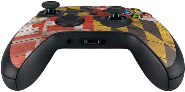 Skinit Decal Gaming Skin Compatible with Xbox Series X Controller - Maryland Flag Dark Wood Design
